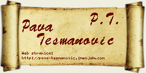 Pava Tešmanović vizit kartica